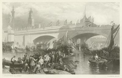 De opening van de nieuwe London Bridge door Clarkson Frederick Stanfield